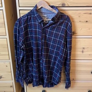 Jos. A. Bank Tailored Fit 1905 Button Down Red Blue Size Extra Large